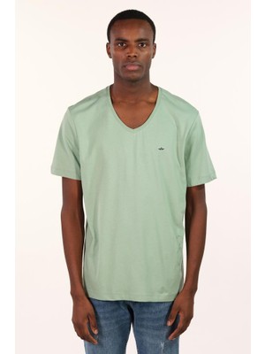 Ar-ma Erkek V Yaka Tişört Baskisiz Basic Regular Fit Penye Süprem Y22364400101