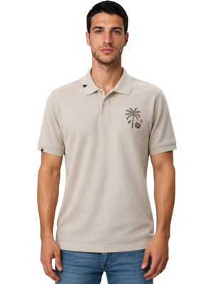 Ar-ma Erkek Polo Yaka Tişört Resim Baskili Regular Fit Çift Toplama Penye Pike Y31374358102