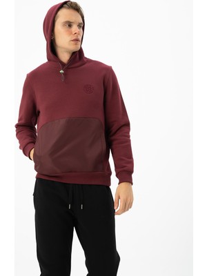Ar-ma Erkek Kapşonlu Sweatshirt Basic Baskisiz Kapşonlu Fleto Cepli Regular Fit Şardonlu Üç İplik K24254928501