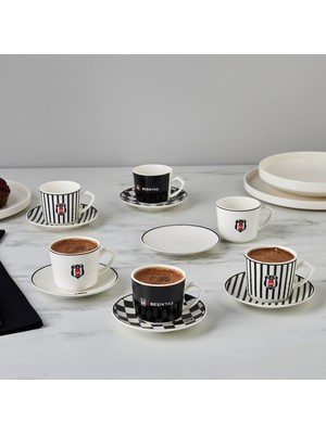 Karaca x Beşiktaş Lisanslı 6 Kişilik Kahve Fincan Takımı 80 M
