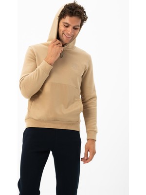 Ar-ma Erkek Kapşonlu Sweatshirt Basic Baskisiz Kapşonlu Fleto Cepli Regular Fit Şardonlu Üç İplik K24254928501