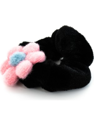 Biem Accessory Biem Papatya Peluş Simit Toka Siyah