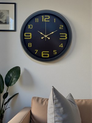 Calais Prime Black 40 cm Metal Modern Tasarım Duvar Saati