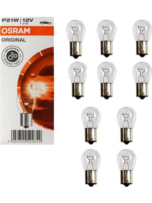 Osram 7506 93 Ampul 12 Volt P21W 12V 21W 10 Adet Yüksek Parlaklık Özellikli