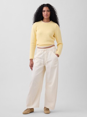 Gap Kadın Krem Mid Rise Ultrasoft Easy Horseshoe Jean Pantolon