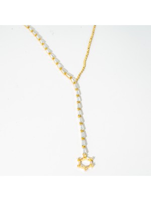 Biem Accessory Biem Gold Renkli Zirkon Taşlı Uzun Y Kolye