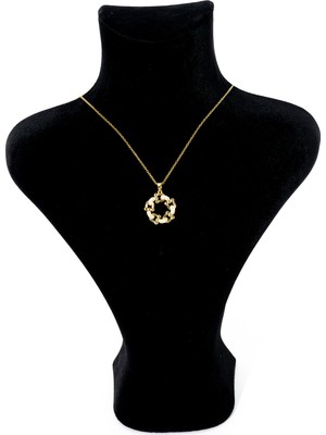 Biem Accessory Biem Çiçekli Yuvarlak Çelik Kolye