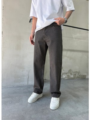 Difransel Jeans Espiga Soluk Efektli Kahve Baggy Jean