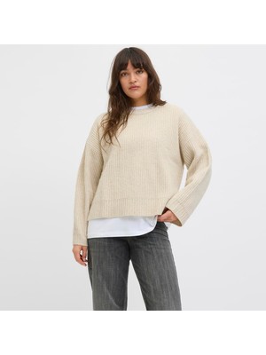 Jack & Jones Kadin Yün Karisimli Wide Fit Kazak - Sigga