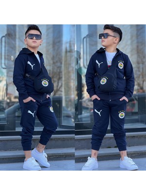 Uslu Kids Taraftar Çantalı Eşofman Takımı 4 Parça