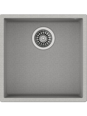 Teka SQUARE 40.40 TG STONE GREY Granit Tezgahaltı Eviye Damlalıksız 40 cm 115230026 Gri