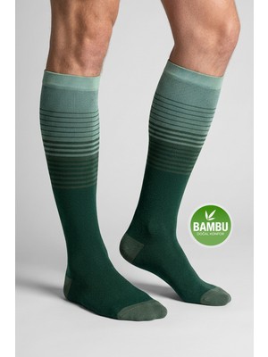 Bambu Dikişsiz Diz Boyu 15-20 mm Hg Basınçlı Kompresyon Çorap 3590