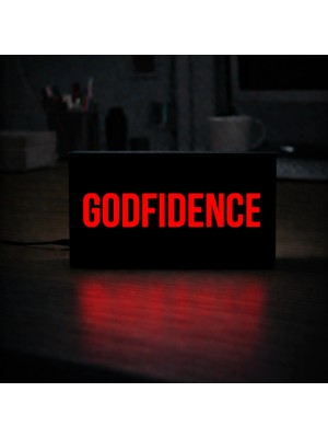 Gişe Arts Masa Lambası - Godfidence Logo Adaptörlü Dekoratif & Hediyelik Lamba 2
