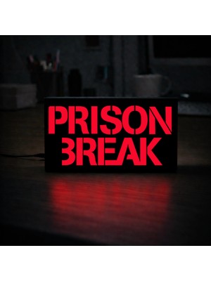 Gişe Arts Masa Lambası - Prison Break Logo Adaptörlü Dekoratif & Hediyelik Lamba 2