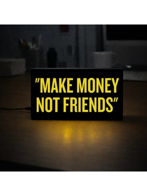 Gişe Arts Masa Lambası - Make Money Not Friends Adaptörlü Dekoratif & Hediyelik Lamba 2