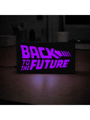Gişe Arts Masa Lambası - Back To The Future Logo Adaptörlü Dekoratif & Hediyelik Lamba 2