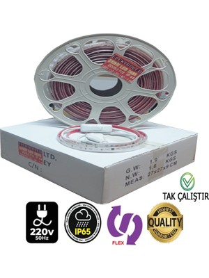 Elektroled Market 220V Şerit LED Tak Çalıştır Anahtarlı Günışığı Renk 1 METRE (Yüksek Lümen)
