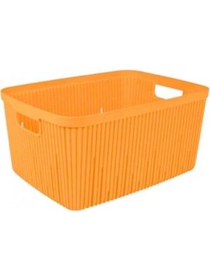 Herevin HER161373-156 Şeftali Rengi Çok Amaçlı Plastik Sepet 18 L