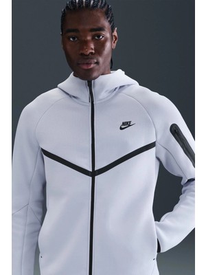 Nike Tech Fleece Full Zip Windrunner Hoodie Kapüşonlu Unisex Sweatshirt Mor