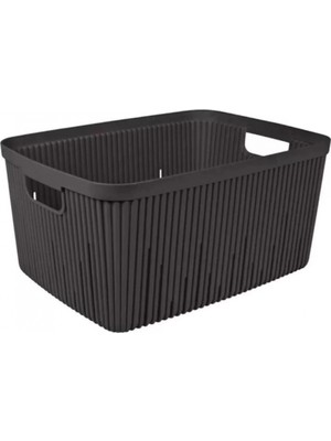 Herevin HER161373-012 Gri Çok Amaçlı Plastik Sepet 18 L