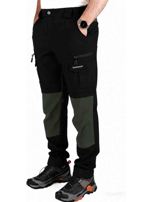 Snowmount Erkek Outdoor Mevsimlik Trekking Pantolonu Likralı Su Itici Taktik Kargo Cep
