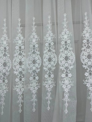 Nivemes Home Nivemeshome Selen 2895 Gümüş 1/3 Pileli Tül Perde Apm