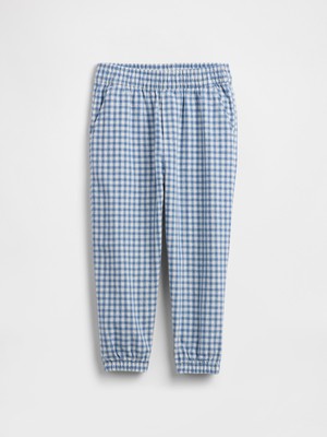 Gap Erkek Bebek Mavi Pull-On Baggy Keten Karışımı Jogger Pantolon