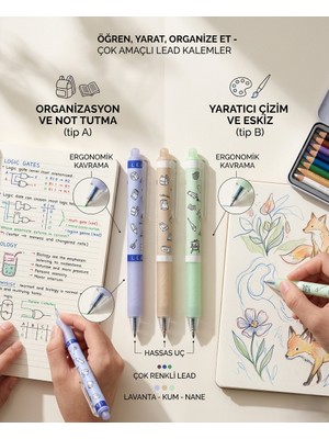 Mikro Silinebilir Tükenmez Kalem (3 Adet)