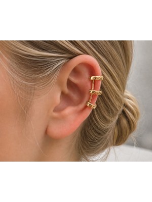 Haki Store Ayarlanabilir Kıkırdak Küpesi – Çoklu Halka Ear Cuff Kulak Küpesi