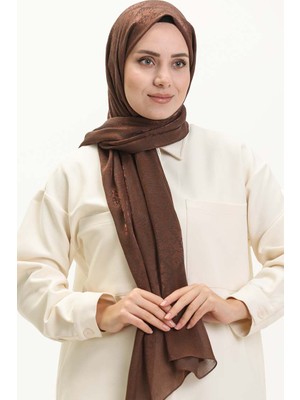 Sefa Merve Etnik Desenli Şal 70225-09 Kahverengi