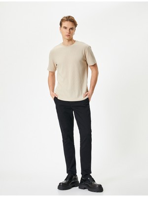 Koton Chino Pantolon Slim Fit Düğmeli Cep Detaylı