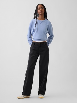 Gap Kadın Siyah Low Rise '90S Loose Khaki Pantolon