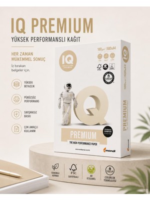 Mondi Iq Premium Fotokopi Kağıdı A4 100 G 500’LÜ