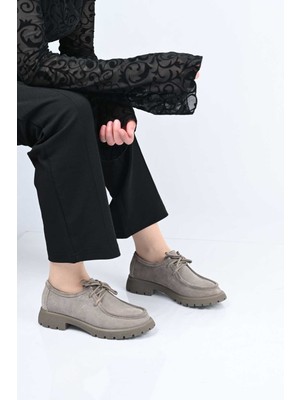 Bestello Bağcıklı Termo Taban Hakiki Deri Loafer 345-4247 Kadın Ayakkabı