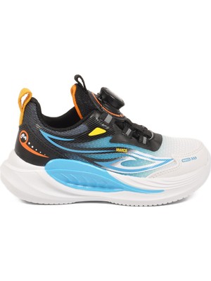 Marco Kids Beyaz-Mavi Misina Bağcıklı Hafif Esnek Erkek Çocuk Spor Ayakkabı 26Y529 P