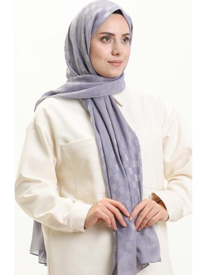 Sefa Merve Kare Desenli Carmen Şal 70223-09 Lila