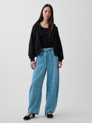 Gap Kadın Mavi Mid Rise Ultrasoft Easy Horseshoe Jean Pantolon
