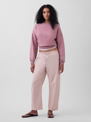 Gap Kadın Açık Pembe Mid Rise Easy Barrel Khaki Pantolon