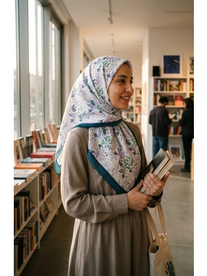 Sefa Merve Dijital Soft Eşarp 70361-02 Yeşil
