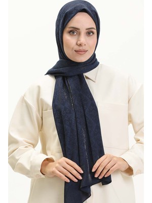 Sefa Merve Etnik Desenli Şal 70225-06 Lacivert