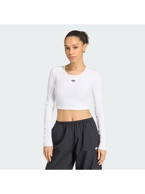 Adidas Originals KR1131 Essentıals Rıb Cropped Longsleeve T-Shirt
