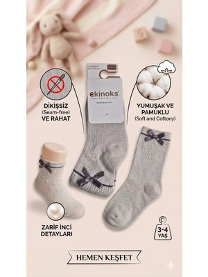 İdil Design 3-4 Yaş Kız Çocuk Soket Çorap (Gri)