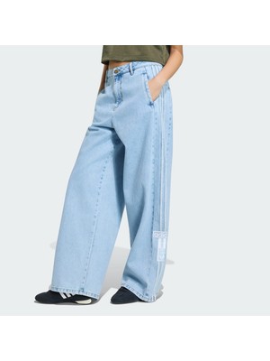 Adidas Originals KT2651 Adıbreak Mıd-Rıse Wıde-Leg Denım Pants