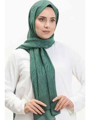 Sefa Merve Zebra Desen Carmen Şal 70231-08 Yeşil