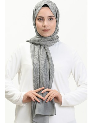 Sefa Merve Zebra Desen Carmen Şal 70231-06 Gri
