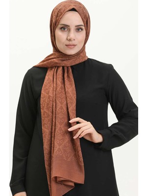 Sefa Merve Etnik Desenli Şal 70225-12 Taba