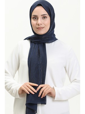 Sefa Merve Zebra Desen Carmen Şal 70231-13 Lacivert