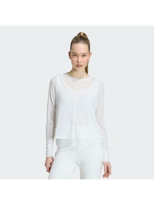Adidas Sportswear KT0423 Soft Lux Sheer Long-Sleeve Top