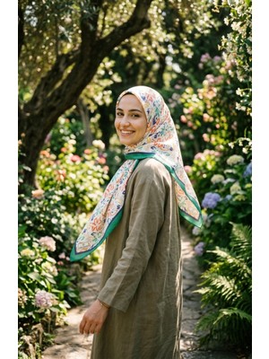 Sefa Merve Dijital Soft Eşarp 70361-08 Zümrüt Yeşili