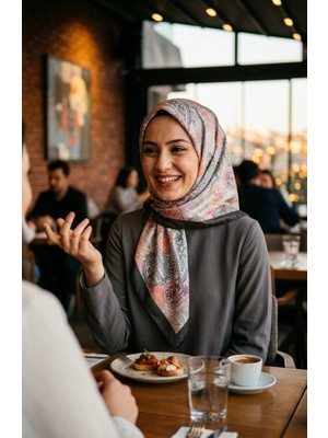 Sefa Merve Dijital Soft Eşarp 70363-06 Kına Yeşili
